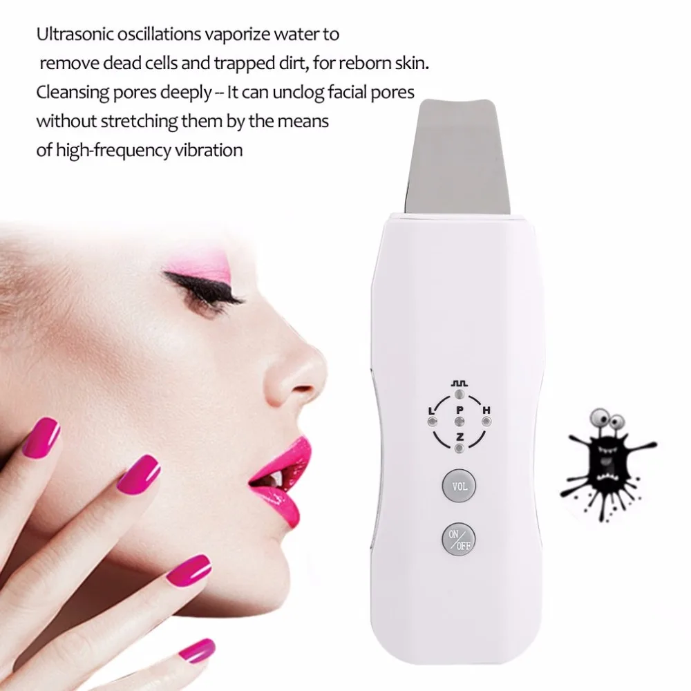 

Professiona Deep Cleansing Ultrasonic Skin Spatula Anion Skin Cleaner with Ionic Technology for Natural Exfoliation&Nourishment