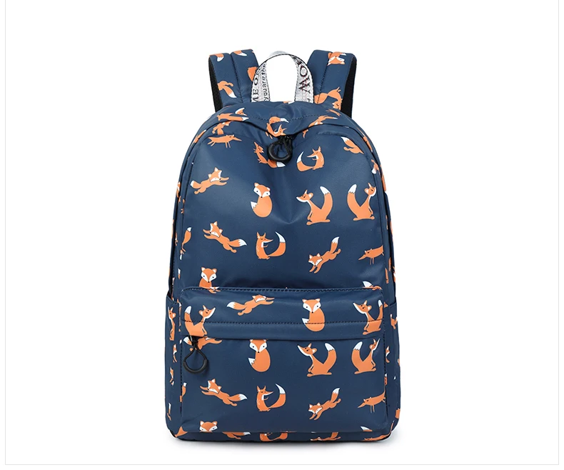 WINNER Cute Animal Fox Printing School Backpacks Waterproof Women Bag Laptop Backpack Female Mochila Bolsas E Sacolas (3)