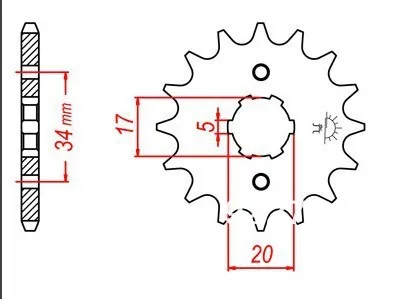 16T 428 цепи Glide Передняя звездочки для HONDA CBF125 CB125 CBR125 CBZ125 XR125 XLR125 Senda125 топливный экономайзер маховик