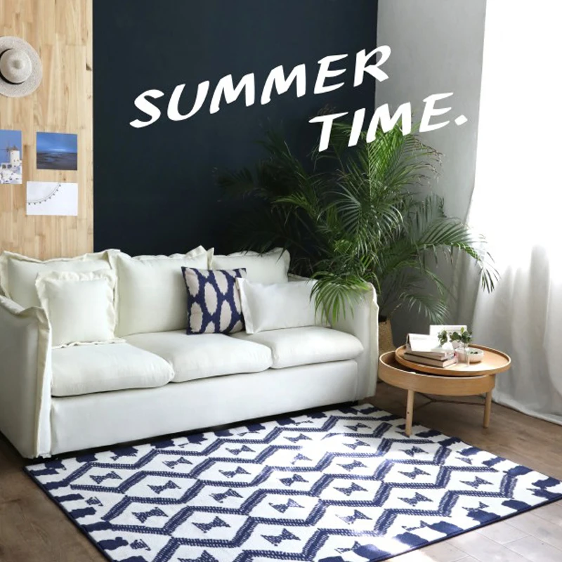 Ins, белый, темно-синий, мужской ковер в богемном стиле, скандинавском стиле, для гостиной, геометрический, марокканский ковер, в клетку, в полоску, для кухни, прикроватный, Круглый, современный