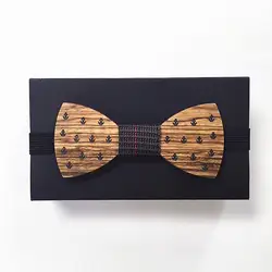 Новинка 2017 года прибытие из дерева ручной работы галстук-бабочка S Боути Бабочка Галстуки для Для мужчин геометрические деревянные