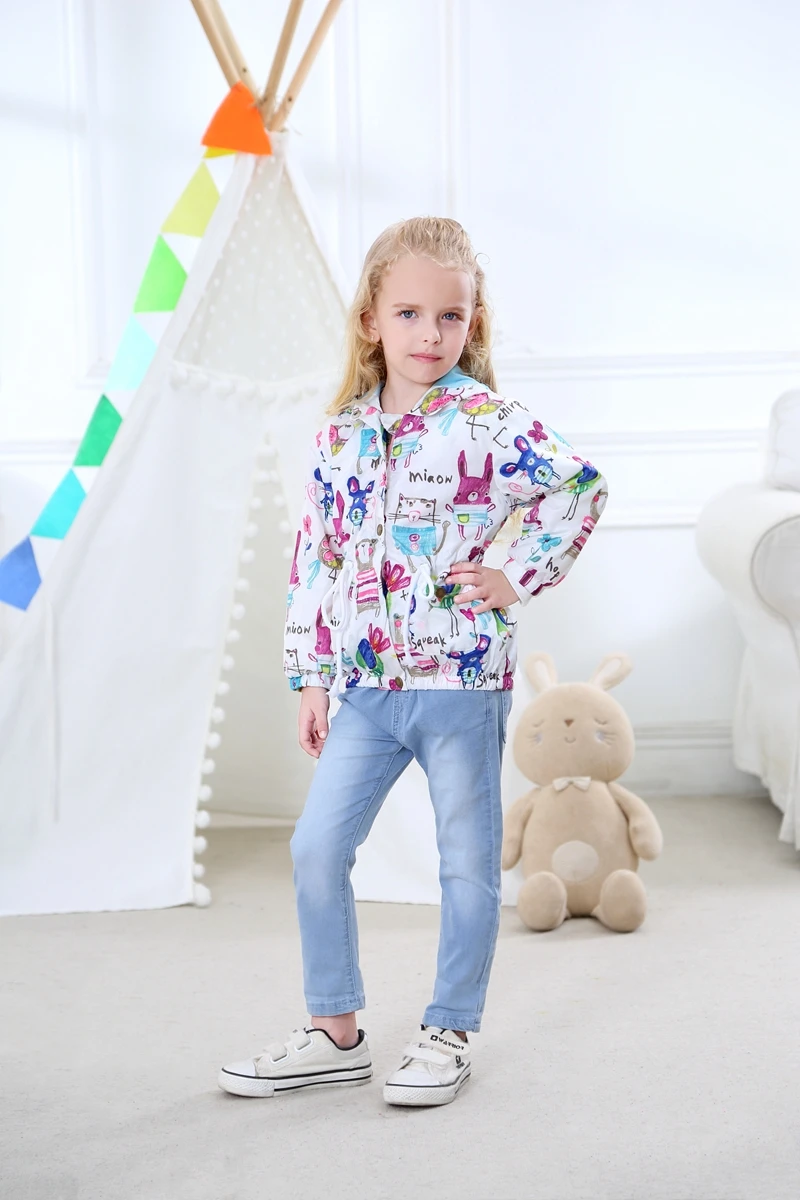 AiLe Rabbit/Лидер продаж, Осенняя детская куртка модное пальто детские топы для девочек, кардиган на молнии с рисунком животных, бренд высокого качества, k1