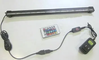 

24key 12V 12LED Remote Controll Aquarium Fish Tank Submersible waterproof Air Bubble Airstone Light lamp multicolor 31cm 4.1W