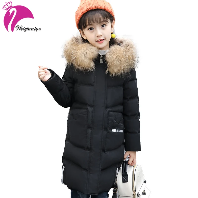 Children Parkas Down Coat New Branded Fashion Fur Hooded Jacket Outwears Teenagers Long Warm Winter Padded Clothing For -30 Children Parkas Down Coat New Branded Fashion Fur Hooded Jacket Outwears Teenagers Long Warm Winter Padded Clothing For -30