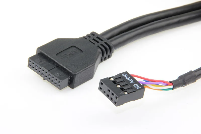 Лидер продаж 19Pin + 9Pin 2 Порты и разъёмы USB Hub USB 3,0 HD аудио спереди Панель Combo кронштейн адаптер для настольных внутренний 3,5 "FDD Floppy Bay