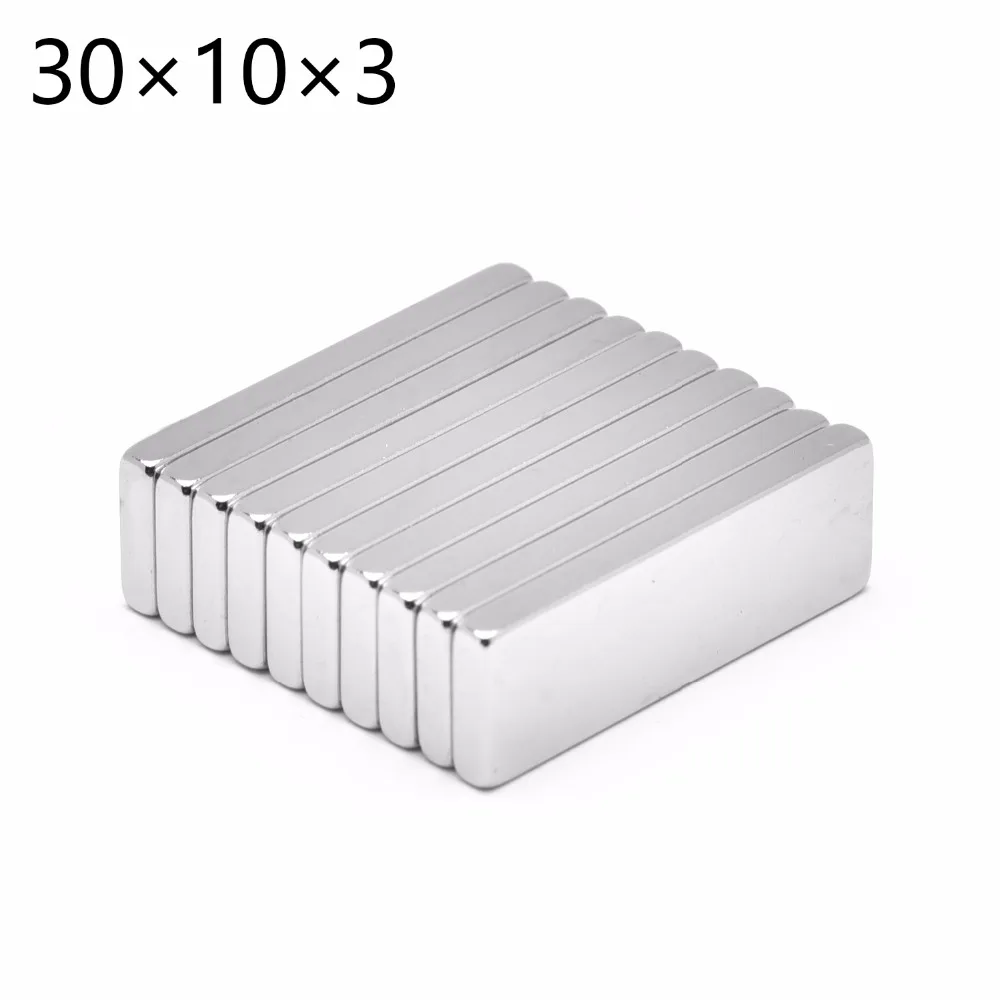 Редкоземельный неодимовый блок 50 шт. N35 30 мм x 10 3 сильный брусок 30x10x3 30*10*3 мм|rare earth