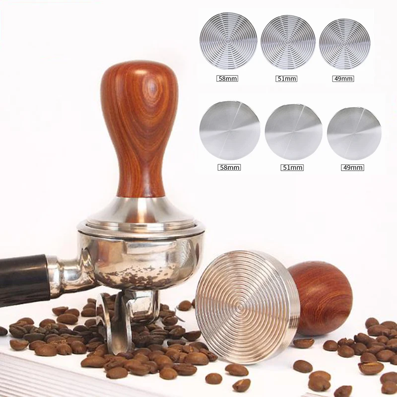

1 Pc Coffee Tamper 49mm/51mm/58mm Whorl Flat Base Ripple Espresso Cafe Tools for Kitchen Accessories Coffee Press