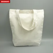 Распродажа! 50% процентную скидку! 1X натуральный белый хлопок холст хозяйственные сумки с ручкой Эко-дружественных сумка для переноски мешок образца