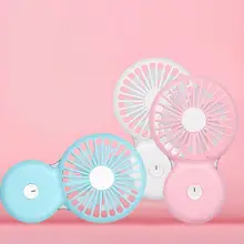 Mini Portable USB Rechargeable Handheld Electric Fan With Night Light