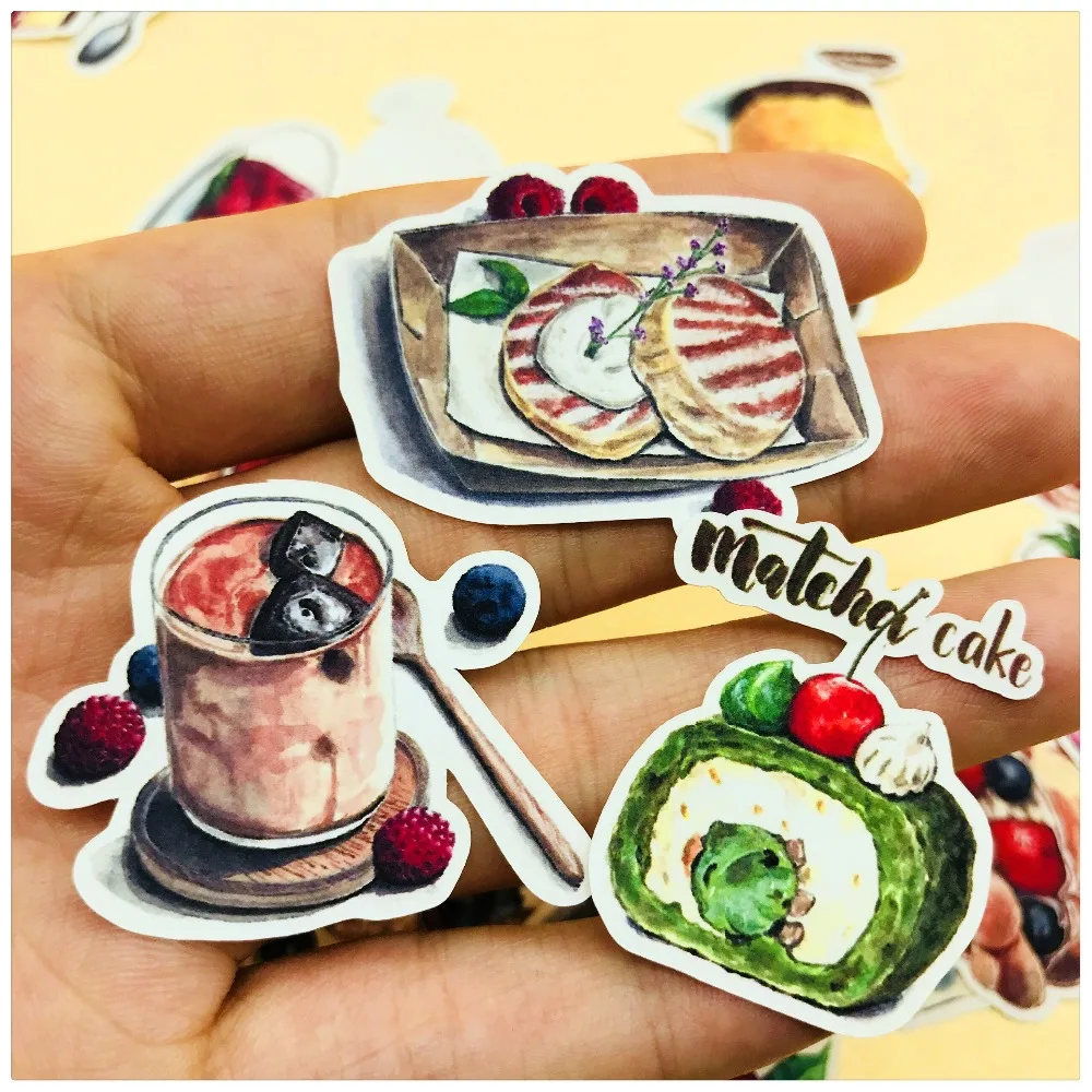 35 шт. наклейки DIY Ручная роспись вкусные для десертного напитка серии Скрапбукинг альбом руководство счастливый отжиг декоративные наклейки
