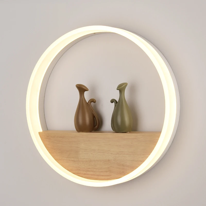 Creative Led Wall Lamp LED Sconce Light Acrylic Modern Wooden Luminarine wall for Bedside Bedroom/Dinning Room/Restroom|wall light|sconce lightled