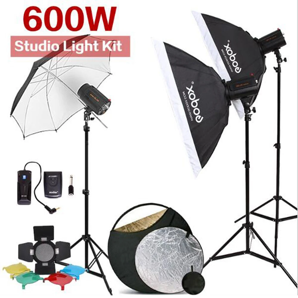 600 Вт GODOX 3x200 200DI Compact Flash строб студия освещение головы комплект для DSLR|Аксессуары