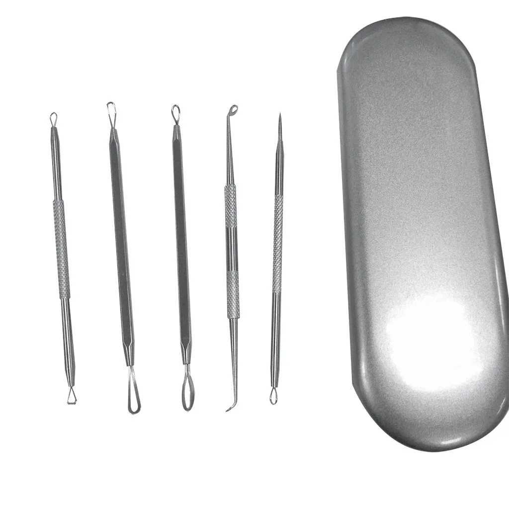 OUTTOP 5 шт./1 комплект угревая лицевая акне Профессиональный инструмент для удаления прыщей инструмент для борьбы с комедонами Novel Mar25