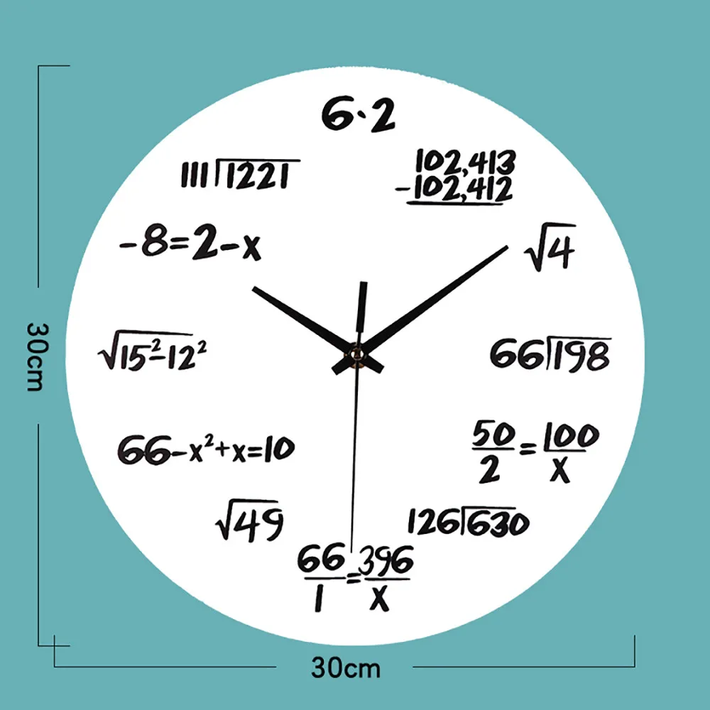 Математические формулы и нотации Математика халкборд Geek настенные часы Образовательные Подарки для детей учительский школьный классный Декор