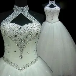 Настоящее фото свадебное платье 2019 горячая Распродажа Applicue простое кружевное дешевое свадебное платье с бисером Vestido De Noiva импортировано