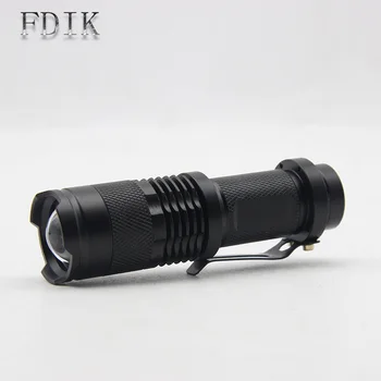 

Handheld LED Flashlight Light Mini Flashlights CREE Q5 2000Lumens Adjustable Focus Electric Torch lighting AA or 14500 Battery