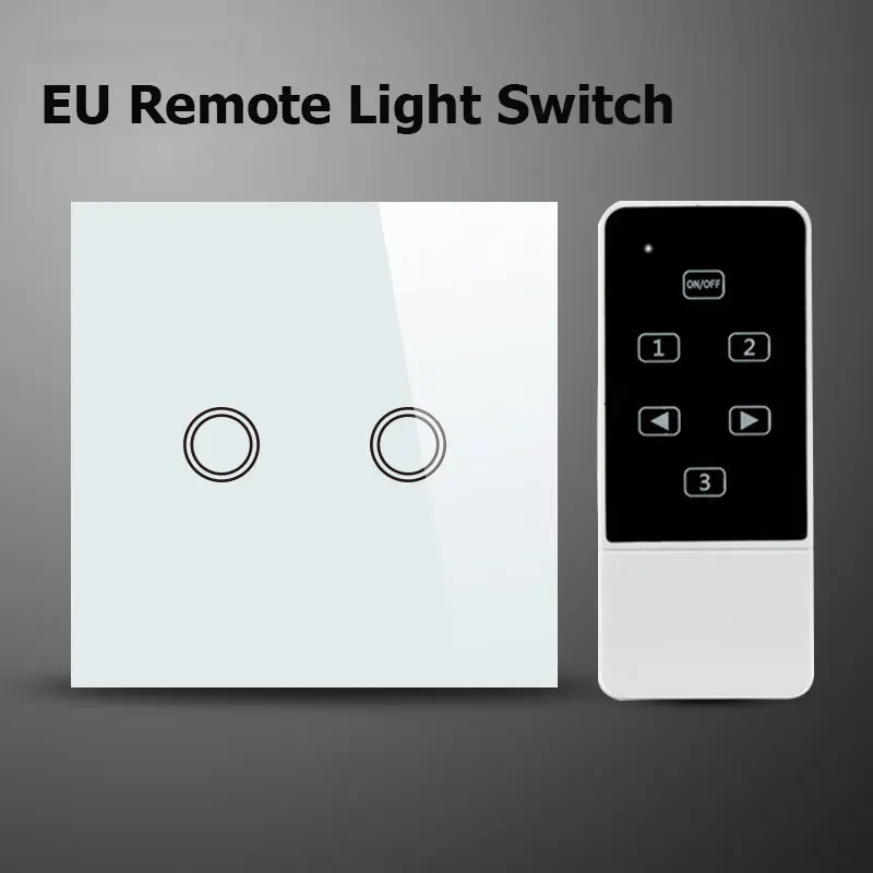 Makegood EU Standard 2 Gang 1 way Remote Control Switch Crystal Glass Panel Touch Wall Light Switch With LED Indicator
Makegood EU Standard 2 Gang 1 way Remote Control Switch Crystal Glass Panel Touch Wall Light Switch With LED Indicator