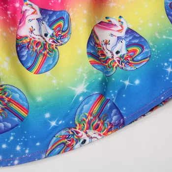 Baby Girls Dress Summer Unicorn Costume Kids Clothing 2018 Children Party Dresses Girls Clothes Princess Short Sleeve Dress 4