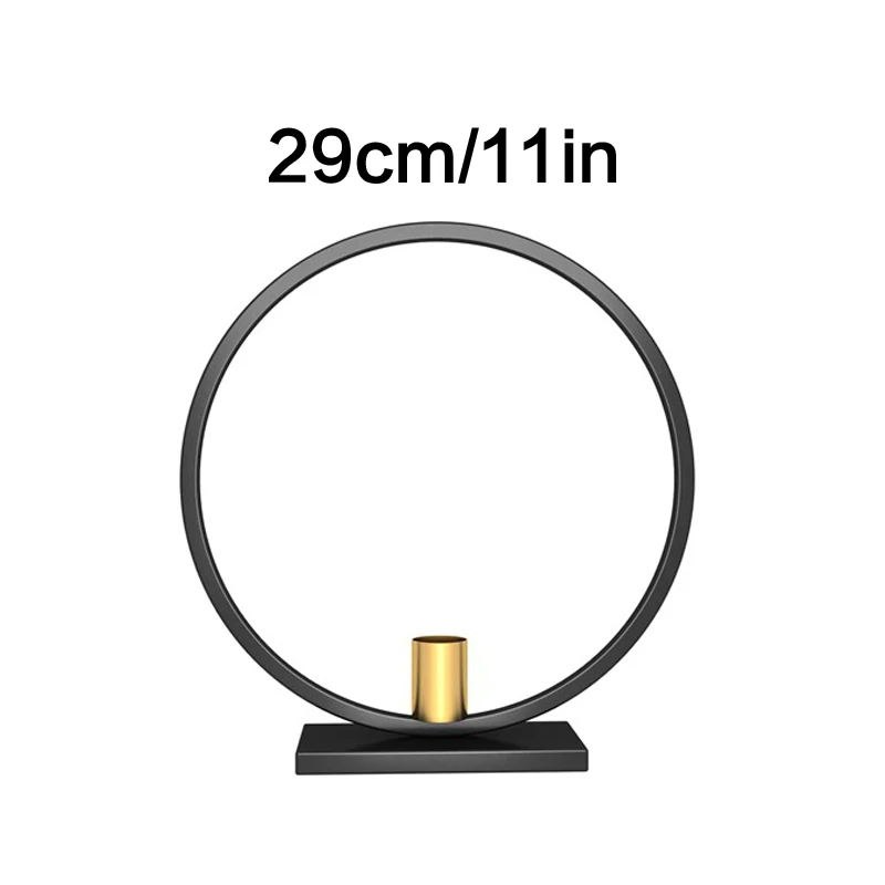 Металлические подсвечники черный/Золотая свеча стойки круглый железный подсвечник искусственный цветы стол украшение для центра стола - Цвет: 6