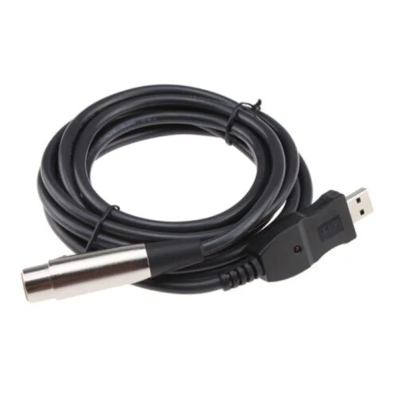 Черный 3 м 9 футов USB кабель для микрофона папа на Pin XLR Женский Шнур адаптер