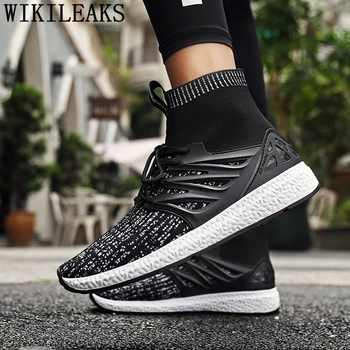 

Sock Shoes Men Summer High Top Sneakers Mesh Shoes Men 2020 Black Sneakers Breathable Shoes Men Casual Zapatos De Hombre Ayakkab