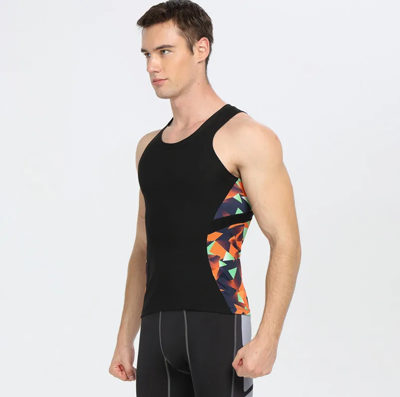 

MMA Rashguard Men Compression Shirts Keep Fit Fitness Sleeves Base Layer Skin Tight Tank Top Weight Lifting Elastic Mens Tanktop