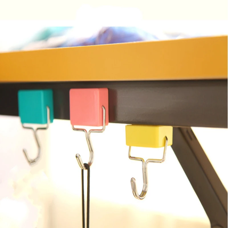 Free Shipping Colorful Creative Hanging Hook Microwave Refriger Non trace Storage Hooks