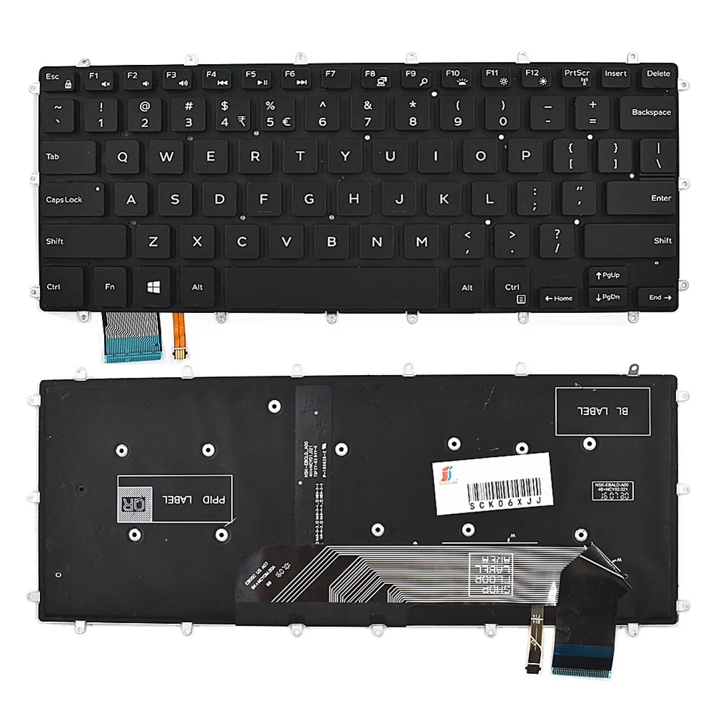 Клавиатура для Dell Inspiron 13 5368 5378 7368 7378 с подсветкой|Клавиатуры замены| |