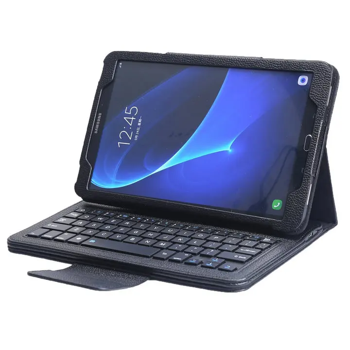 Беспроводной чехол с клавиатурой Bluetooth для планшета samsung Galaxy Tab A 10,1 T580 T580N T585 T585N 10," с русскоязычным стилусом - Цвет: Black English
