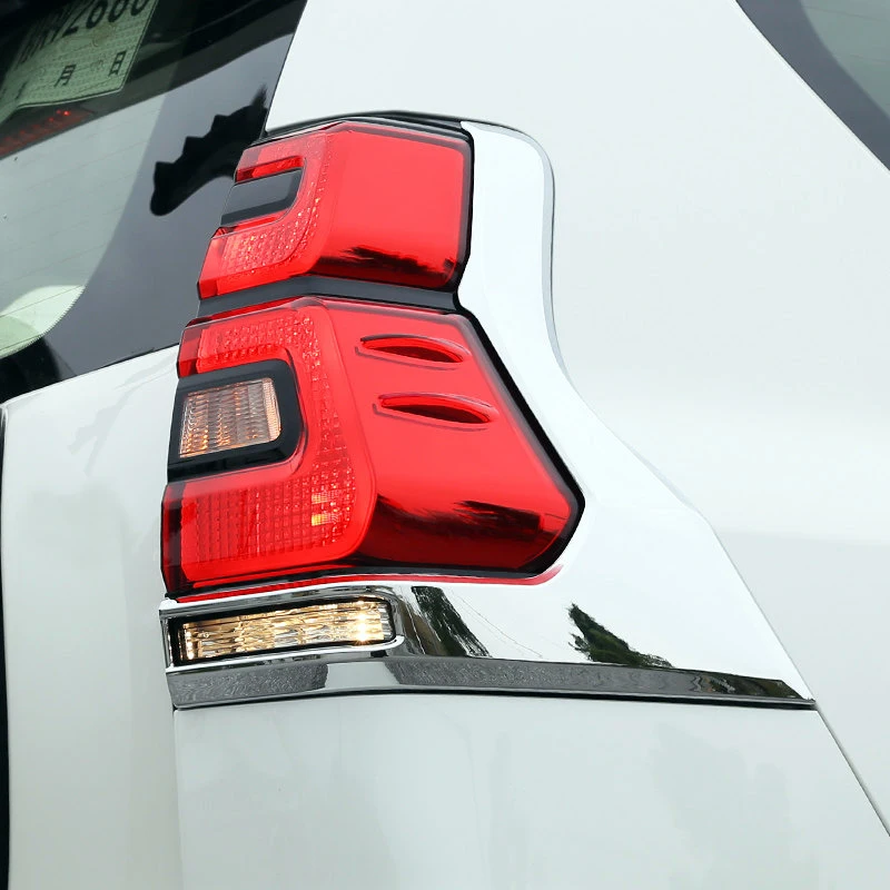 Для Toyota Land Cruiser Prado FJ150 2018 ABS Хром сзади хвост свет лампы Крышка отделка 2 шт
