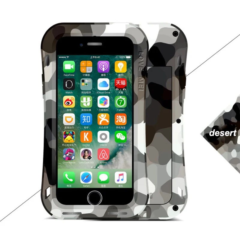 

Camouflage color Metallic Glossy Small waist cover for iphone 7 8 PLUS X S R MAX protective Anti-knock phone shell