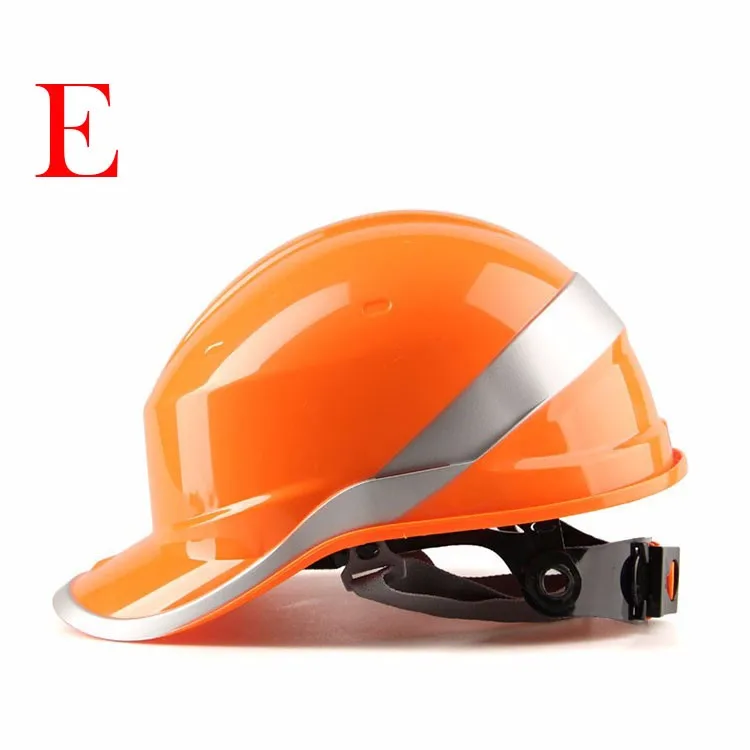 New Safety Helmet Hard Hat Work Cap ABS lnsulation Material With Phosphor Stripe Construction Site Insulating Protect Helmets - Цвет: Оранжевый