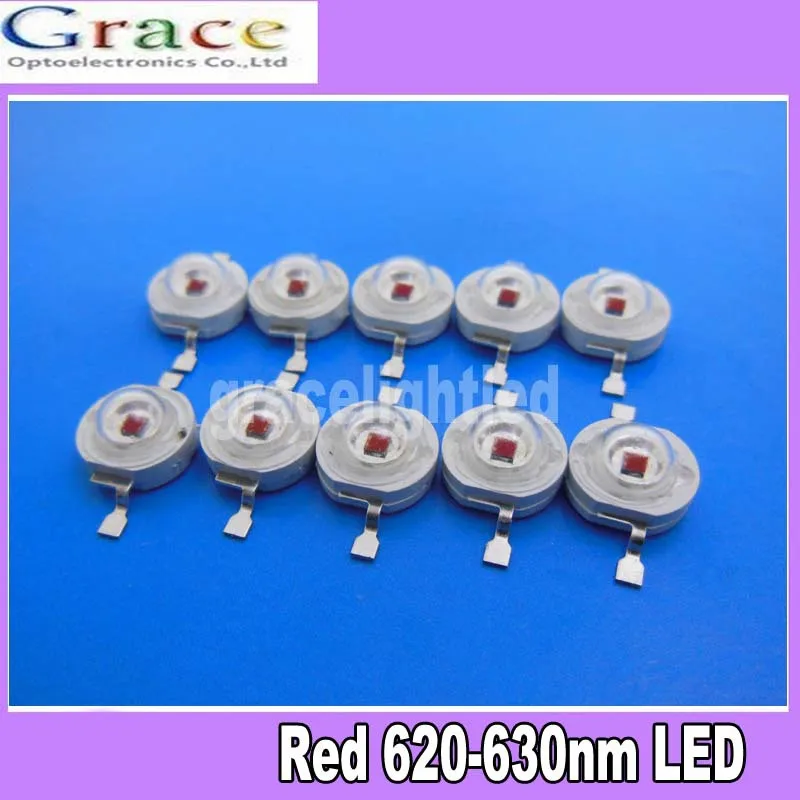 20개 1W 3W 고전력 빨간색 LED 광 이미터 610-630NM 1W 3와트 LED 다이오드