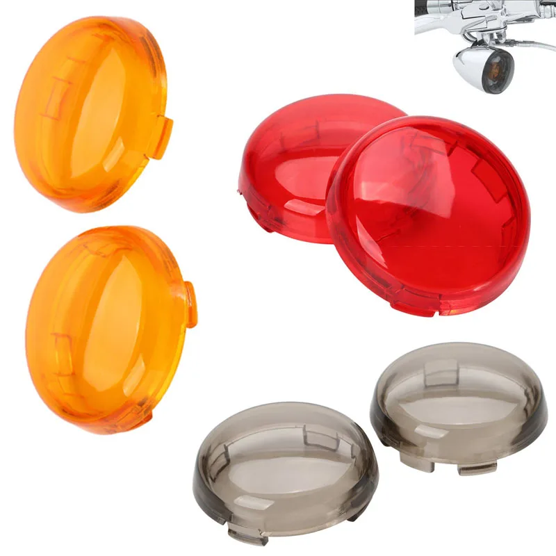 4x Turn Signals Light Orange Lens Cover For Harley Dyna Softail 883