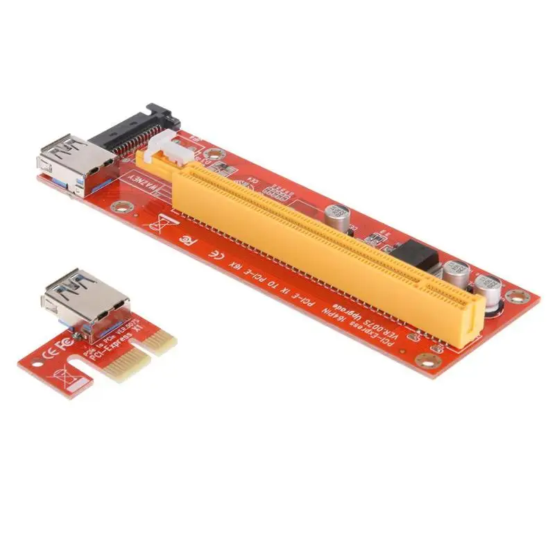 60cm 1x to 16x PCI-E Riser Extender USB 3.0 Cable PCI Express Riser Card Adapter Mining Card 15Pin SATA for BTC Mining miner 60cm 1x to 16x PCI-E Riser Extender USB 3.0 Cable PCI Express Riser Card Adapter Mining Card 15Pin SATA for BTC Mining miner