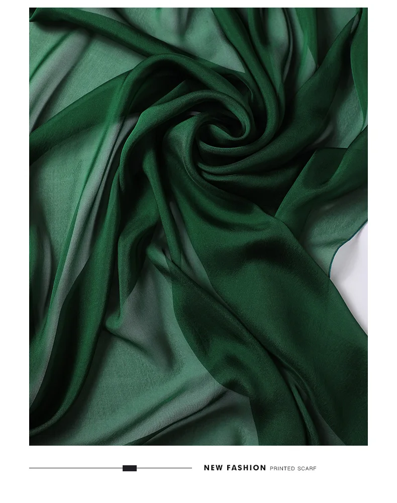 Негабаритный принт твердый женский шарф из натурального шелка чистый Женский Весна Лето солнцезащитное пляжное полотенце платок-хиджаб шарф