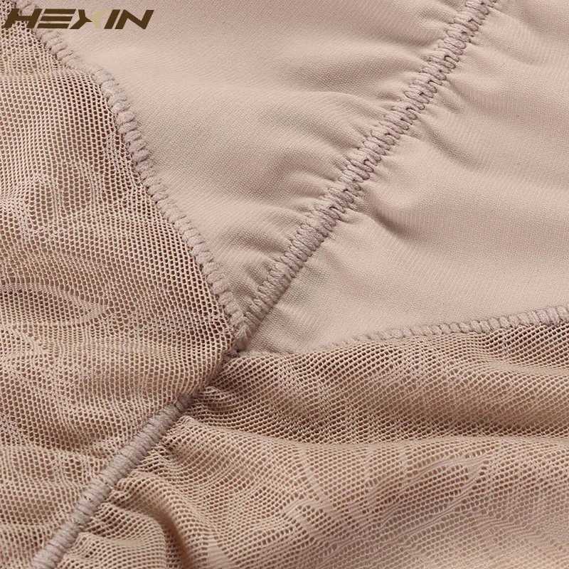 HEXIN Women Sexy Lace Bodysuit Slimming Body Shaper Push Up Bra Tummy Control Abdomen Fat Adjustable Shaperwear