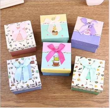 

fashion creative colours bowknot jewelry box jewel case Gift box Watch ring box mixed design