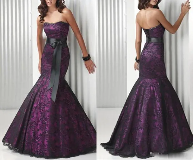 Dark Purple and Black Dress