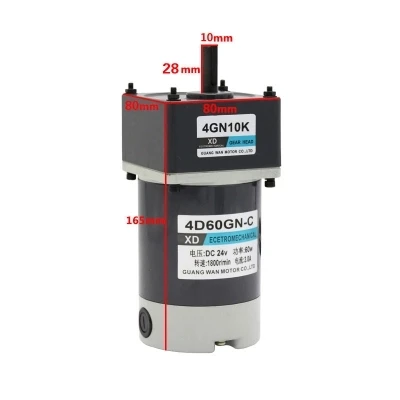 12V/24V DC Gear Motor 60W Miniature High Torque Motor Slow Speed Small Motor Easy Gear Motor 12V/24V DC Gear Motor 60W Miniature High Torque Motor Slow Speed Small Motor Easy Gear Motor