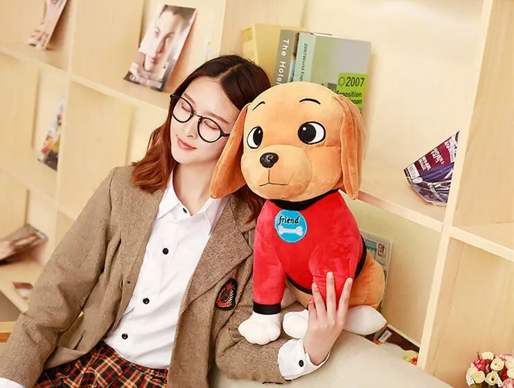 

new creative toy large 50cm cartoon squatting dog plush toy soft throw pillow Christmas gift w2500