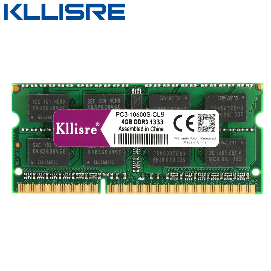 Оперативная память Kllisre DDR3 4 Гб 1333 МГц 1600 204Pin для ноутбука SO DIMM|notebook ram|4gb 1333mhzddr3 4gb