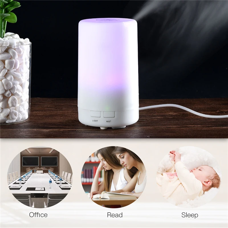 

Ultrasonic Aromatherapy Humidifier Essential Oil Aroma Diffuser Colorful Light Air Purifier For Home Office Living Room Spa Yoga