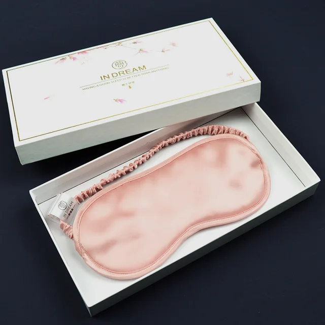 

100% authentic Mulberry silk breathable soft eye shade shawl lunch break travel sleep silk mask with ear plug