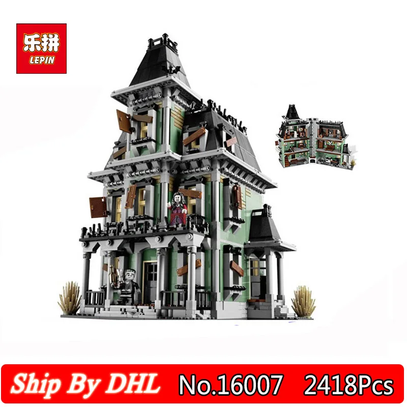 

Building Blocks Kits Lepin 16007 Movie Series Monster Fighters Haunted House Devil Count Ancient Castle Kits 2418Pcs Bricks Toys