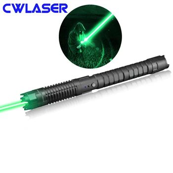 

CWLASER Powerful 3-Mode 1W 520nm Portable Focusable Green Laser Pointer with Lock (Black)