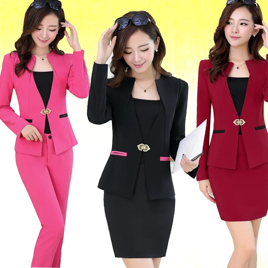 2014 Hitz long sleeved occupation suit jewelry shop beautician hotel