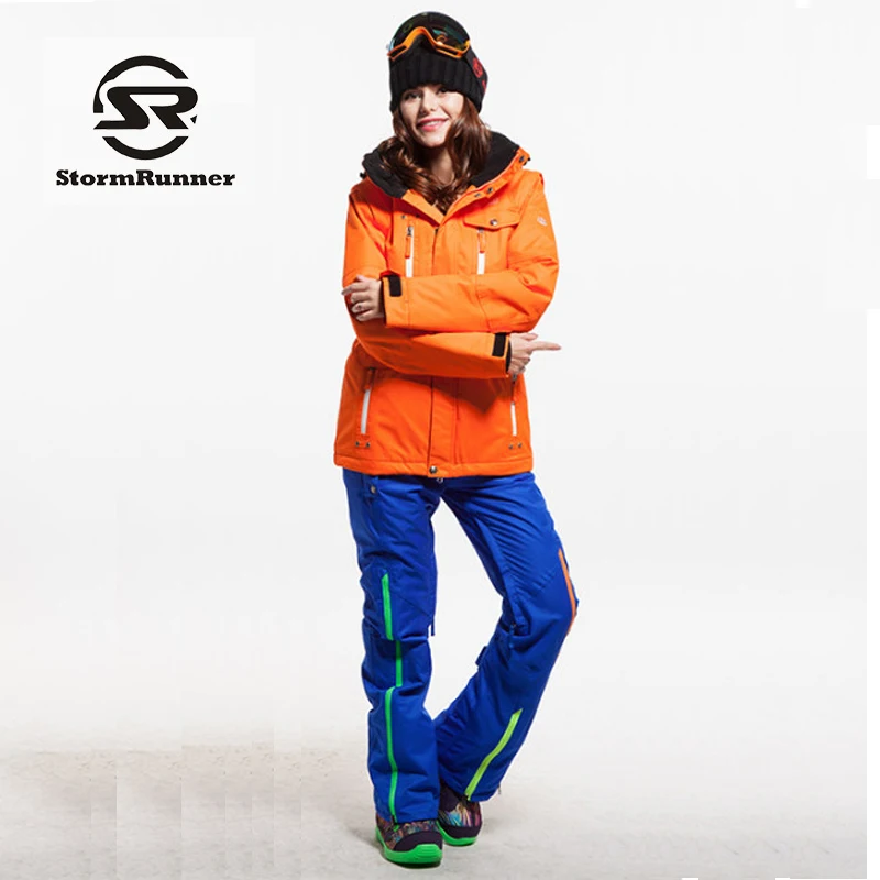 StormRunner гарантирует подлинность! Женские лыжные костюмы куртка и штаны комплект