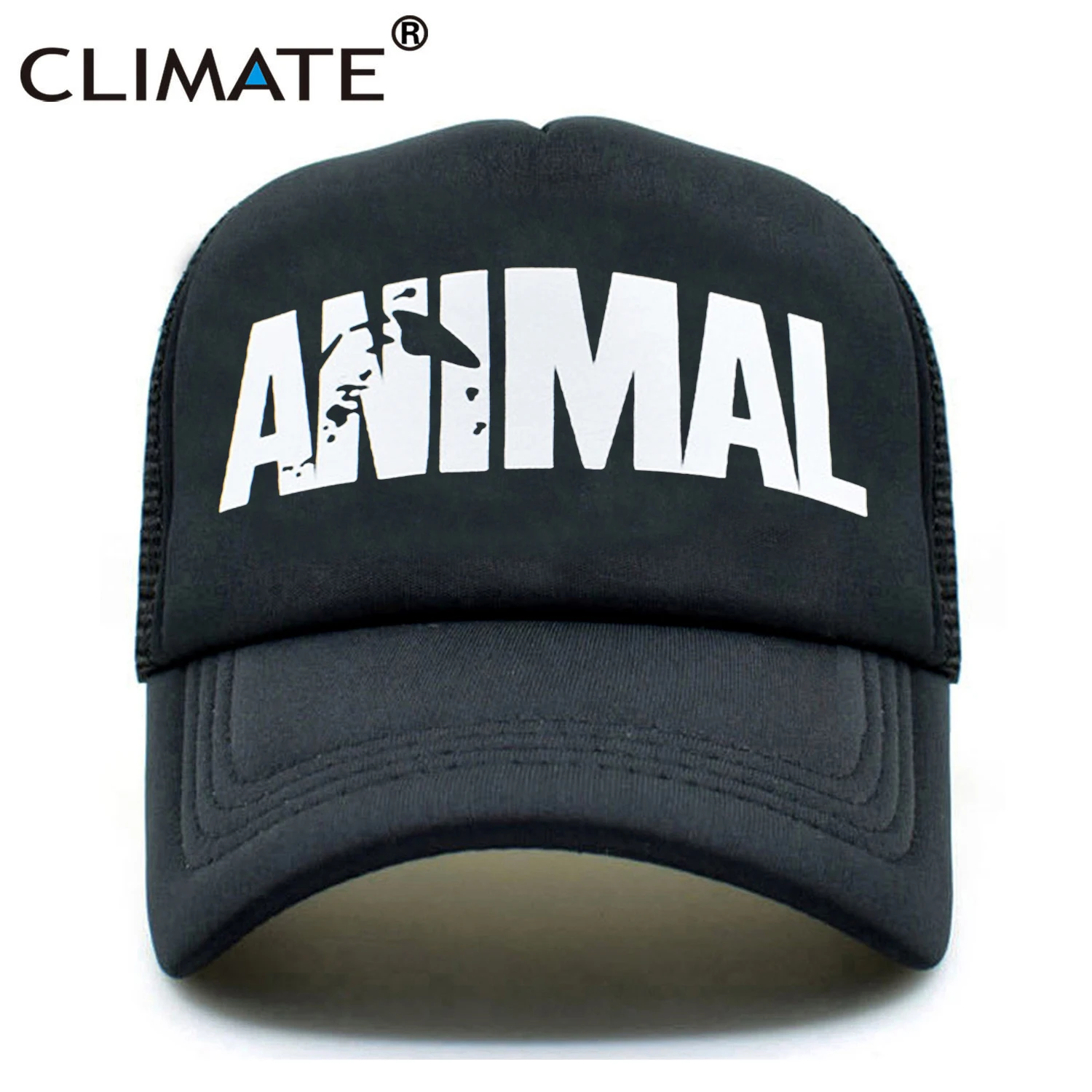 

CLIMATE GYM Cap Animal Trucker Caps Men Animal Cap Fitness Fans Print Mesh Hat Body Building Muscle Sports Caps Hat for Men
