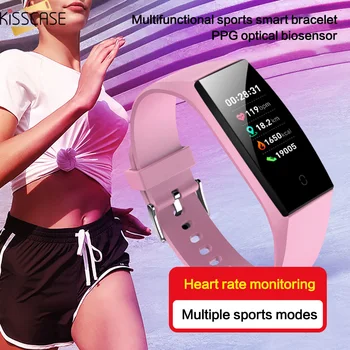 

KISSCASE Smart Wristband Heart Rate Time Smart Watch Sport Running Waterproof IP67 Touchscreen Wristband For All Smartphone